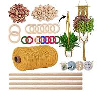 dissot Kits de Suspension de Plantes en Macramé pour Les DéButants Kits D'Artisanat pour Adultes Fournitures et MatéRiaux d'art Kits de Suspension de Cordon en Macramé de 3 Mm