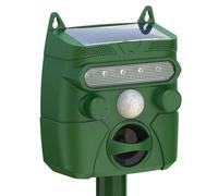 Dissuasif pour chat pour jardin à énergie solaire IP45 étanche à ultrasons animaux écureuils renards oiseaux pour extérieur ferme protection cour 5 modes avec détecteur de mouvement et flash