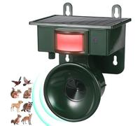 Dissuasif solaire à ultrasons pour oiseaux d'extérieur pour éloigner les cerfs, corbeaux, ratons laveurs, écureuils, lapins, mouffettes hors du balcon et de la cour