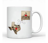 Distance Longue Distance Entre Le Texas Et Le Nouveau-Mexique Mug Céramique Tasse Jolis Tasses À Thé Pour Travail Maison Cappuccino Bureau 330Ml