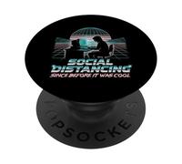 Distanciation Sociale Depuis Avant c'était génie Logiciel Cool PopSockets PopGrip Adhésif