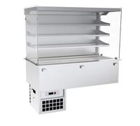 Distform Vitrine Inox Réfrigérée Murale Droite avec Portes Battantes, Cuve Réfrigérée Ventilée - Capacité GN de 3 ou 4