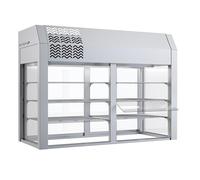Distform Vitrine réfrigérée 3 niveaux avec Cuve Froide Statique et Portes Battantes