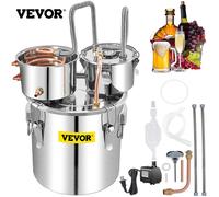 Distillateur 50 L -VEVOR-Acier Inoxydable-Refroidissement Rapide avec Pompe à Eau Fût de Condensateur pour Fermentation d'Eau