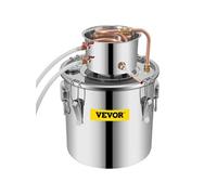 VEVOR Distillateur Alambic 30 L Chaudière à Spiritueux en Inox Alimentaire Distillateur d'Alcool et d’Eau avec Pompe Baril de Condensation Kit de Brassage Vin Whisky Brandy Huile Essentielle Maison