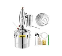 Distillateur Alambic Chaudière à Spiritueux Thermomètre en Acier Inox 30 L