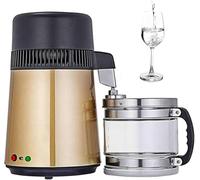 Distillateur D’Eau 304 en Acier Inoxydable 750w Machine à Eau Distillée Double Bouton Design 4l / 1gal Purificateur D’Eau pour Un Usage Domestique, Yellow