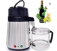 Distillateur D’Eau 304 en Acier Inoxydable 750w Machine à Eau Distillée Double Bouton Design 4l / 1gal Purificateur D’Eau pour Un Usage Domestique, White