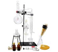 Distiller Distillation Lab Verrerie De Laboratoire Alambic pour Huiles Essentielles Distiller Laboratoire De Chimie Verrerie Kit, 500 ML Verrerie Et Matériel De Laboratoire