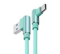 Distinct® Câble USB C 1M à Angle Droit en Forme de L à 90 degrés avec câble de Sync de Chargement pour Samsung Galaxy S8 S8 Plus, Google Pixel/Pixel XL de Type C Dispositifs (Vert)