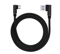 Distinct Cordon de Charge Micro USB de 3m Câble de données tressé avec Un coude à 90 degrés pour Samsung Galaxy S7 S6, LG, Nexus, Nokia, PS4 et Plus (Noir)