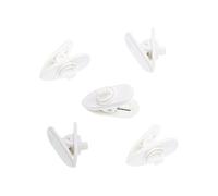 Distinct® pour écouteurs 10pcs Rotatable 360 Degree Anti-Winding Clip Clamp Holder (Blanc)
