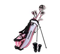 Precise X7 Junior Ensemble Complet de Clubs de Golf pour Enfants - 3 Groupes d'âge - Main Droite et Gauche (Rose, 9 à 12 Ans, Main Gauche)