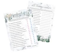 DISTINCTIVS Baby It's Cold Outside Winter Baby Shower Party Games - All Things Winter and Mommy or Daddy Matching Game (2 jeux Bundle) - 20 cartes