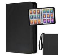 DISTOCK Classeur Carte Pokémon Grand Format 9 Poches - Classeur Pokémon en cuir imperméable 900 cartes, 50 feuilles