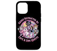 Distrait by Cats and Side Quests Cat Unicorn Princess RPG Coque pour iPhone 12/12 Pro