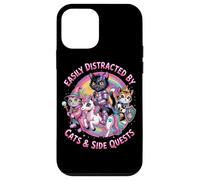 Distrait by Cats and Side Quests Cat Unicorn Princess RPG Coque pour iPhone 12 Mini