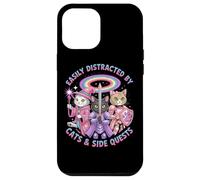 Distrait by Cats and Side Quests Cute Hero Cat Gamer Girl Coque pour iPhone 12 Pro Max