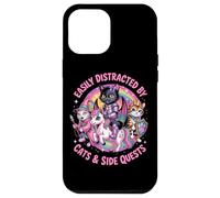 Distrait by Cats and Side Quests Cute Hero Cat Gamer Girls Coque pour iPhone 12 Pro Max