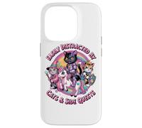Distrait par Les Chats et Les quêtes Secondaires Cat Princess Gamer Girls Coque pour iPhone 14 Pro