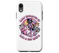 Distrait par Les Chats et Les quêtes Secondaires Cat Princess Gamer Girls Coque pour iPhone XR