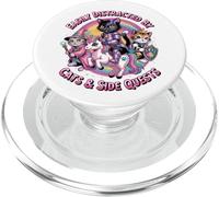 Distrait par Les Chats et Les quêtes Secondaires Cat Princess Gamer Girls PopSockets PopGrip pour MagSafe