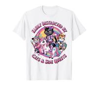 Distrait par Les Chats et Les quêtes Secondaires Cat Princess Gamer Girls T-Shirt