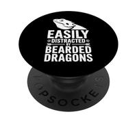 Distrait par Les Dragons barbus Dragon Barbu drôle PopSockets PopGrip Adhésif
