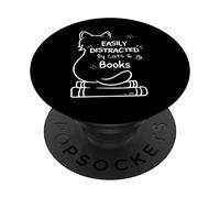 Distrait par mon chat Dicton amusant PopSockets PopGrip Interchangeable