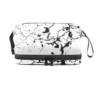 Distress Grunge Trousse de toilette à double couche pour femme et fille, trousse de toilette de voyage, trousse de maquillage pratique avec compartiment à pinceaux, multicolore, 27x15x14
