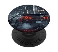Distress JDM Drift Race Cars, scène Nocturne des Courses de Rue de Tokyo PopSockets PopGrip Adhésif
