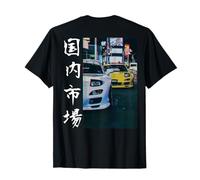 Distress JDM Drift Racing Cars Drifting at Night (à l'arrière) T-Shirt