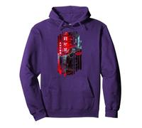 Distress JDM Race Sport Voiture Japonaise Marché Domestique Art Sweat à Capuche, Unisexe pour Adultes, Violet, M