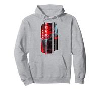 Distress JDM Race Sport Voiture Japonaise Marché Domestique Art Sweat à Capuche, Unisexe pour Adultes, Gris Chiné, M