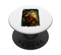 Distressed Bigfoot and Cow UFO Selfie with Invasion Alien PopSockets PopGrip Adhésif