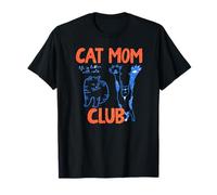 Distressed Cat Mom Club Feline Lover Design T-Shirt