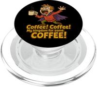 Distressed Coffee Kingdom Richard Third Shakespeare Citation PopSockets PopGrip pour MagSafe