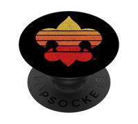 Distressed Fleur-De-Lis Retro 80's / 90's Scouting America PopSockets PopGrip Adhésif