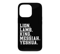 Distressed Lion Lam King Messiah Yeshua Christian Bible Coque pour iPhone 13 Pro