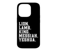 Distressed Lion Lam King Messiah Yeshua Christian Bible Coque pour iPhone 14 Pro