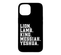Distressed Lion Lam King Messiah Yeshua Christian Bible Coque pour iPhone 15