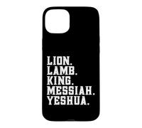 Distressed Lion Lam King Messiah Yeshua Christian Bible Coque pour iPhone 15 Plus