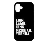Distressed Lion Lam King Messiah Yeshua Christian Bible Coque pour iPhone 16 Plus