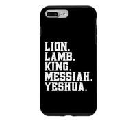 Distressed Lion Lam King Messiah Yeshua Christian Bible Coque pour iPhone 7 Plus/8 Plus