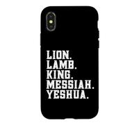 Distressed Lion Lam King Messiah Yeshua Christian Bible Coque pour iPhone X/XS