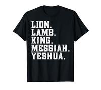 Distressed Lion Lam King Messiah Yeshua Christian Bible T-Shirt Graphique avec Valeur