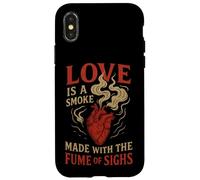 Distressed Love Smoke Sighs Romeo Juliet Shakespeare Citation Coque pour iPhone X/XS
