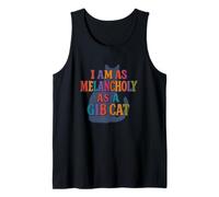 Distressed Melancholy Gib Cat Falstaff Shakespeare Citation Débardeur