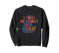 Distressed Melancholy Gib Cat Falstaff Shakespeare Citation Sweatshirt