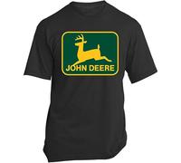 Distressed Retro, Logo, John, Deere, Tshirt,Unisex Tshirt Black Black M